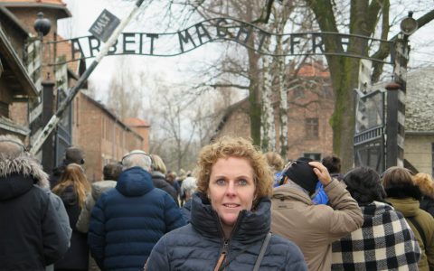 Auschwitz I - poort Arbeit macht frei